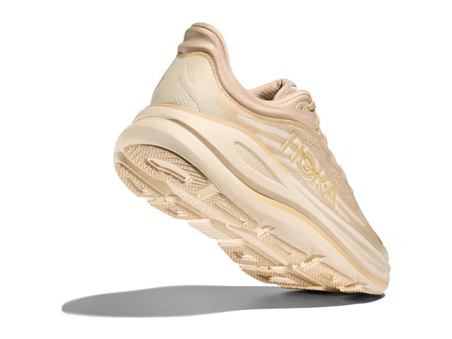 HOKA Bondi 9 Running Shoe – Beige & Cream