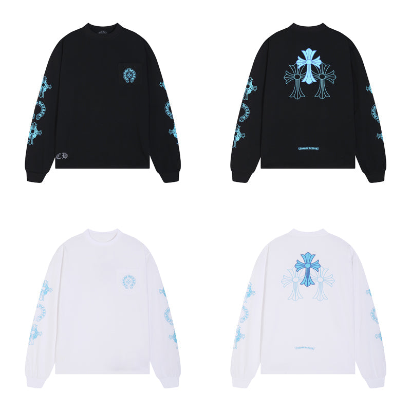 Chrome Hearts Men's Long-Sleeve T-shirt Sweatshirt K8018 – PANDAHIPHOP