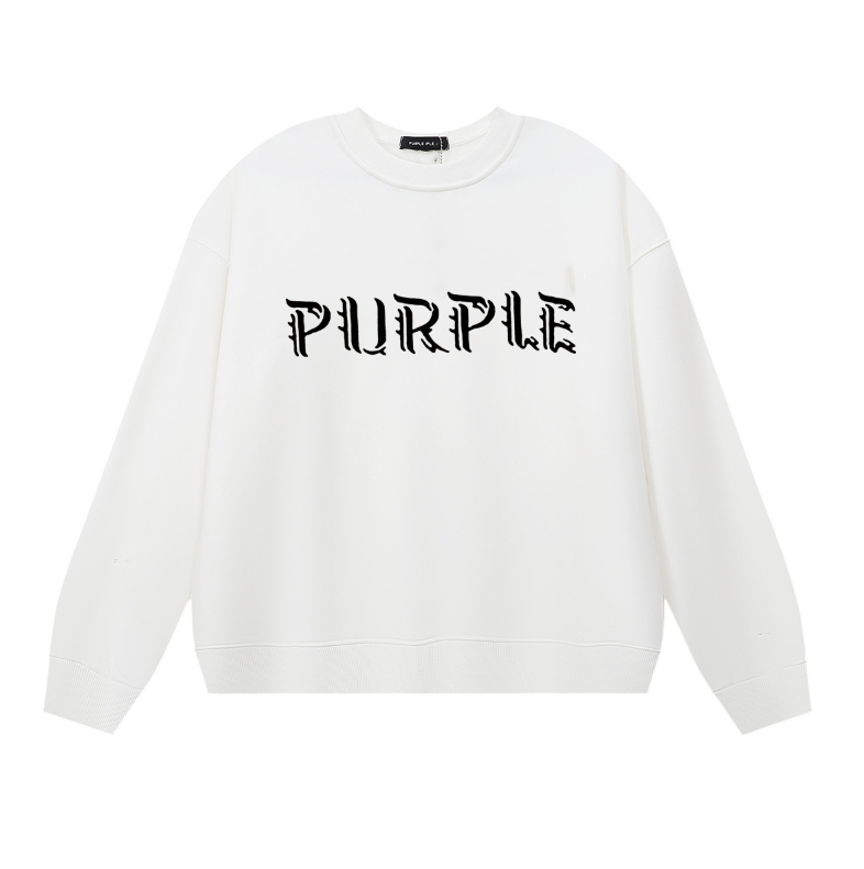 Purple Men's Long-Sleeve T-shirt Sweatshirt 1147