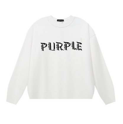 Purple Men's Long-Sleeve T-shirt Sweatshirt 1147
