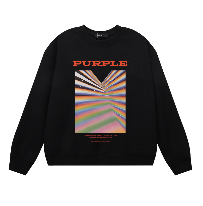 Purple Men's Long-Sleeve T-shirt Sweatshirt 1127