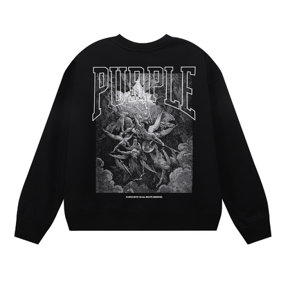 Purple  Men's Long-Sleeve T-shirt Sweatshirt 1152