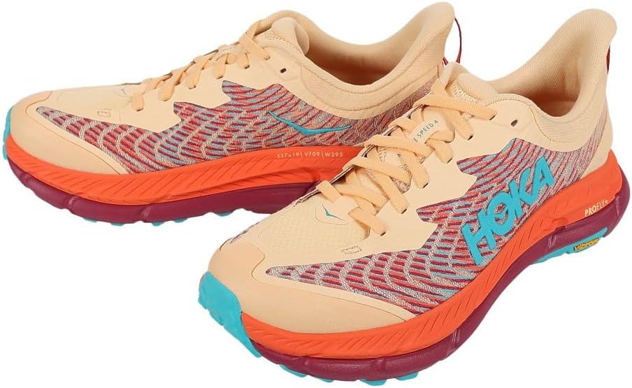 HOKA Mafate Speed 4 – Cream, Coral & Teal