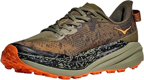 HOKA Speedgoat 6 – Olive, Brown & Orange