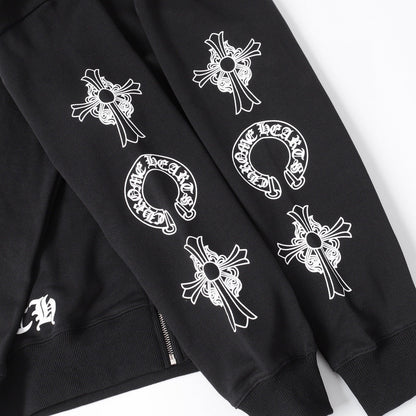 Chrome Hearts Hoodie - Black Street Style Embroidered Sweatshirt 851