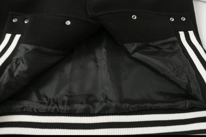 Chrome Hearts Black White Street Style Baseball Coat 0002