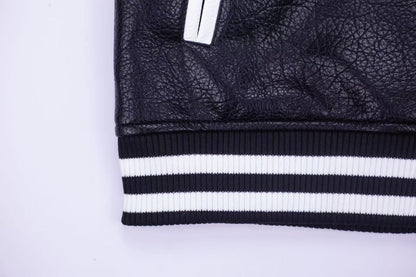 Chrome Hearts Embroidered Sleeve Varsity Jacket - Black Streetwear Coat 5577