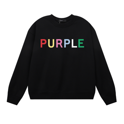 Purple Men's Long-Sleeve T-shirt Sweatshirt 1125